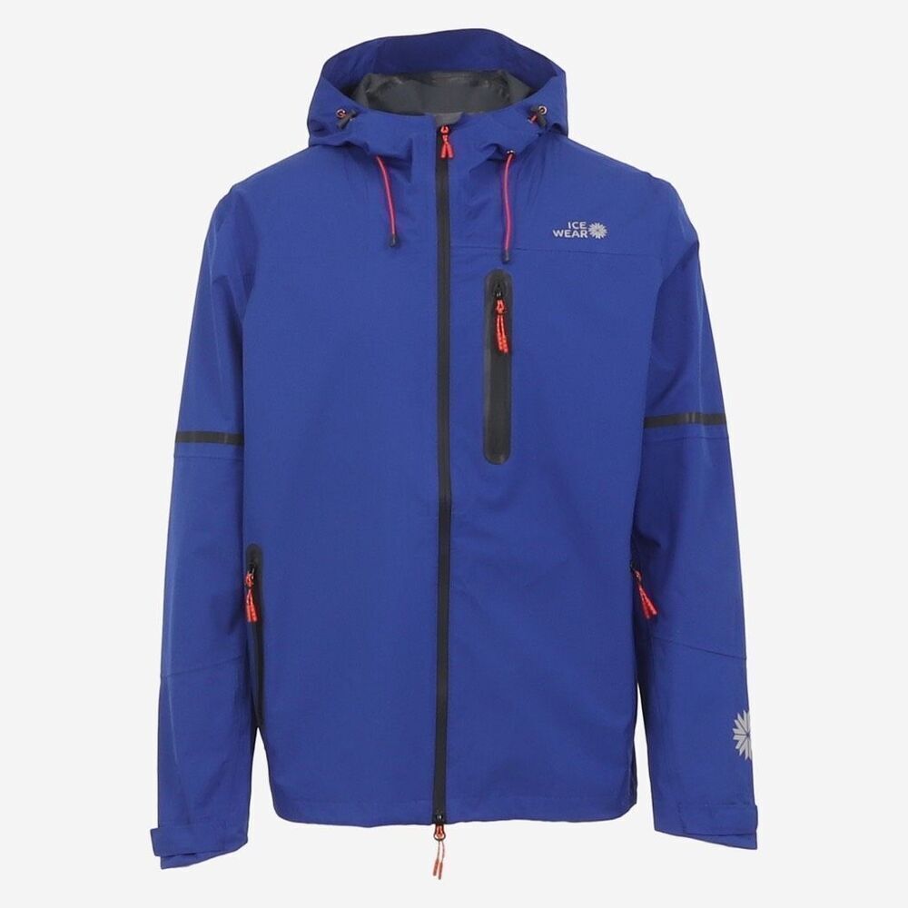 ICEWEAR Iceland Már Hardshell Waterproof Jacket Blue Mens Size Small Hooded EUC